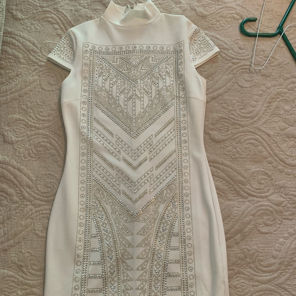 Bodycon Sequin dress- White